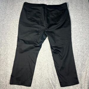 NYDJ Lift Tuck Technology Ankle Jeans Womens 22w Black Denim Tapered Leg Stretch